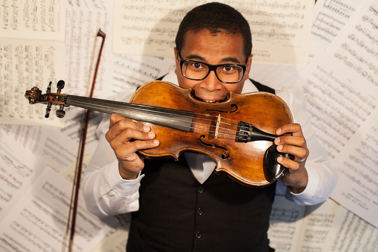 Messy sheets and yummy violin